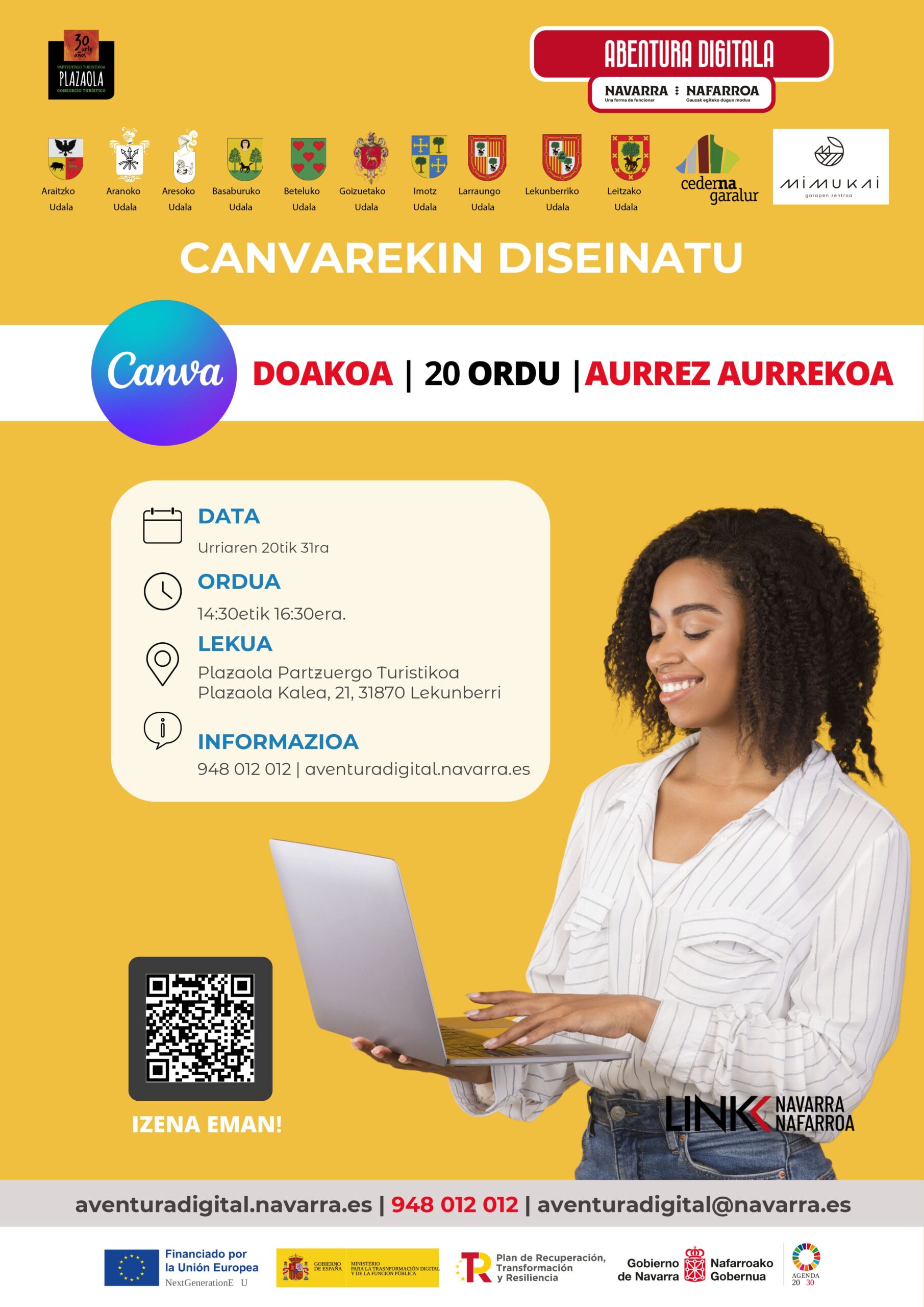 Crea tus diseños con Canva – Lekunberri – octubre – eus