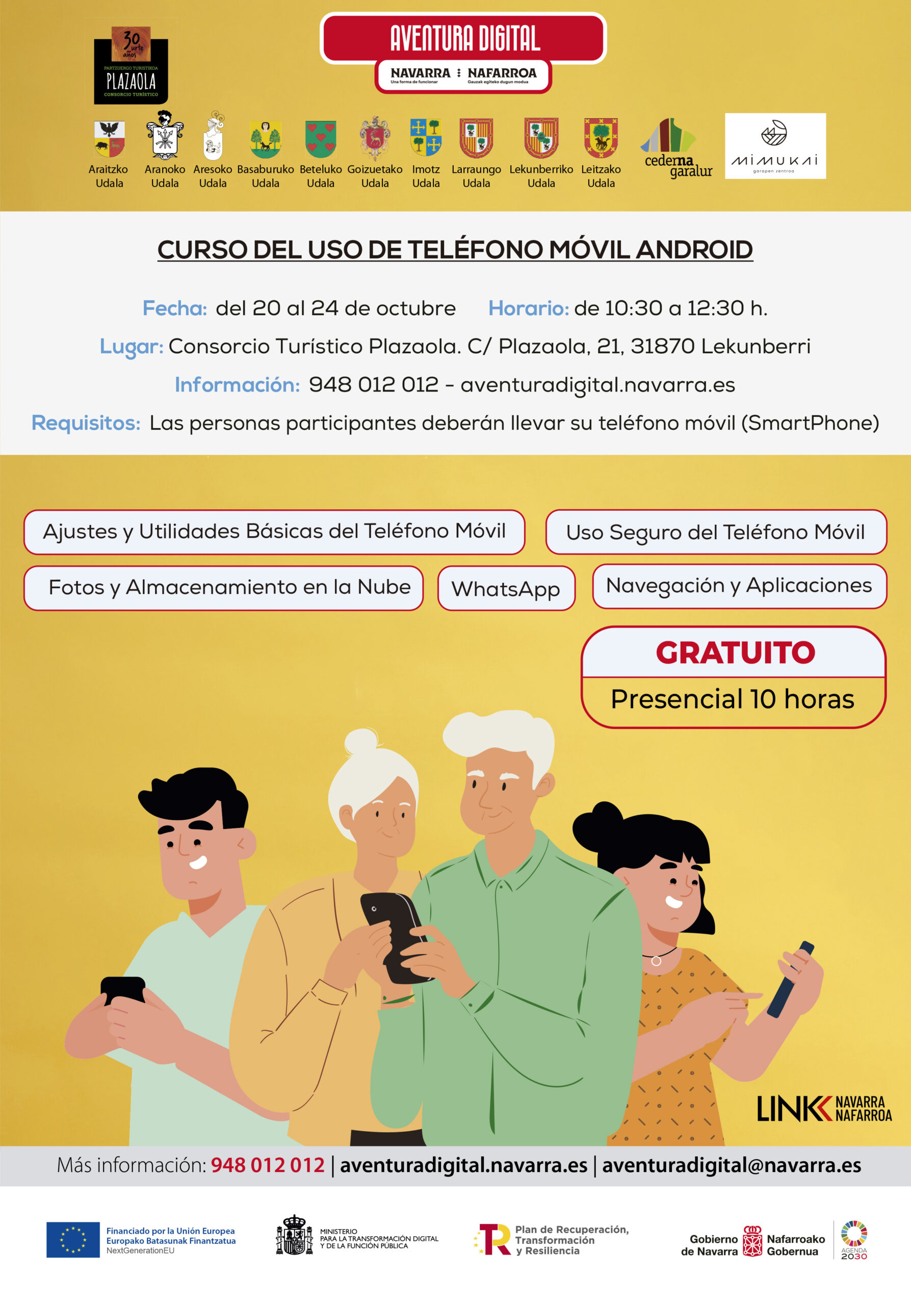 Aventura Digital Móviles 10 h. Lekunberri.ai