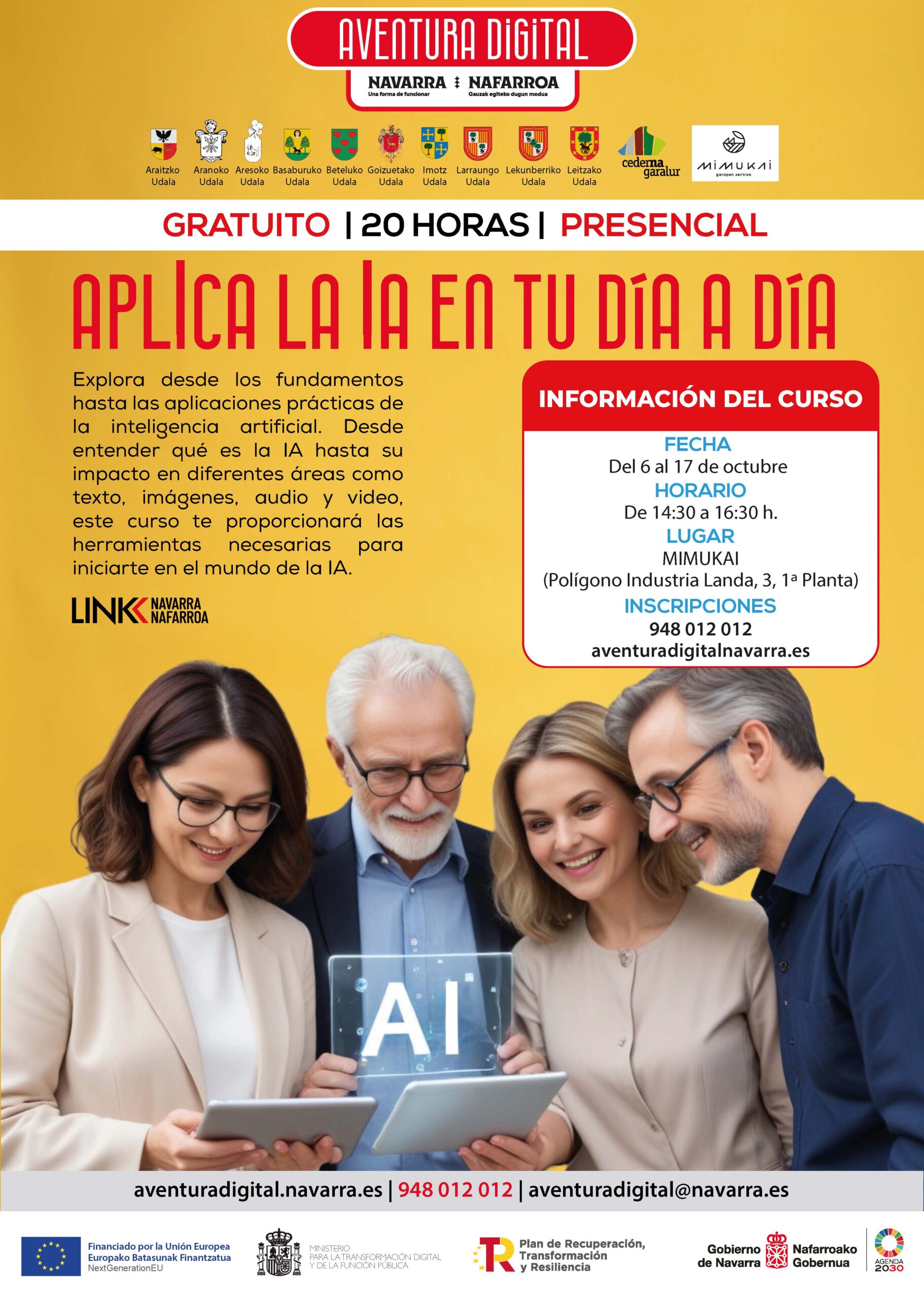 Cartel Aplica la IA en tu día a día – Leitza- octubre