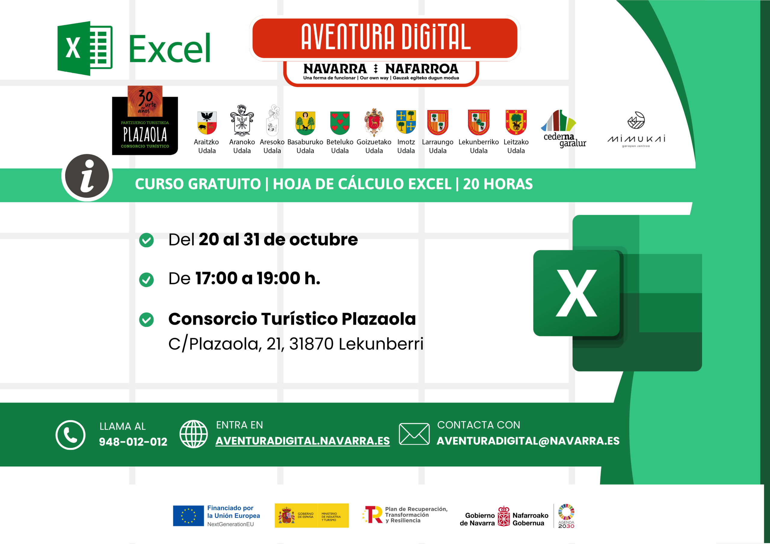Curso Básico Excel – Lekunberri – octubre