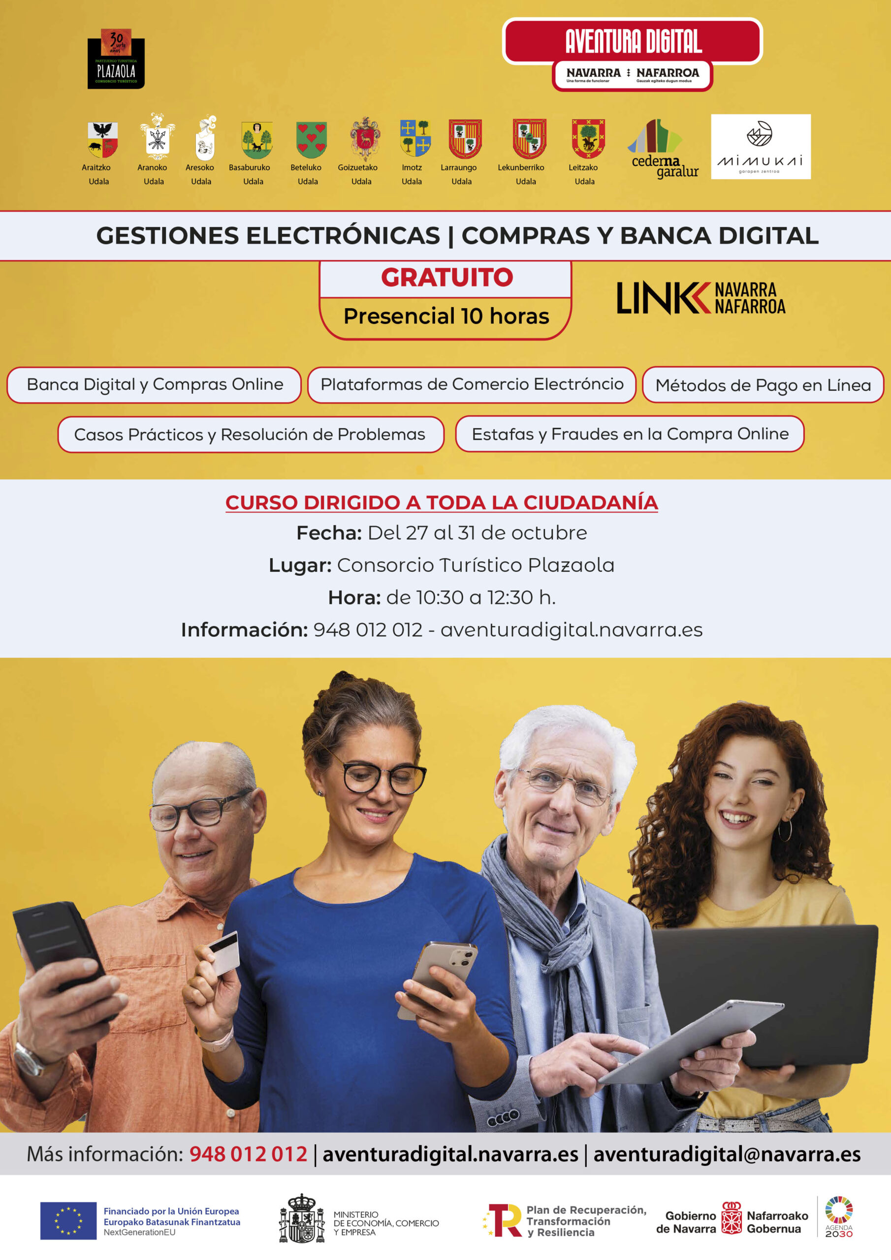 Cartelería Curso Gestiones Electrónicas 10h. – Lekunberri – oc