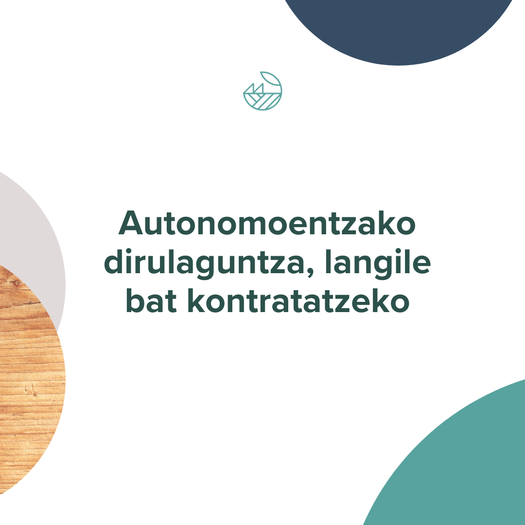 Autonomoentzako dirulaguntza, langile bat kontratatzeko 2026rako epea irekita